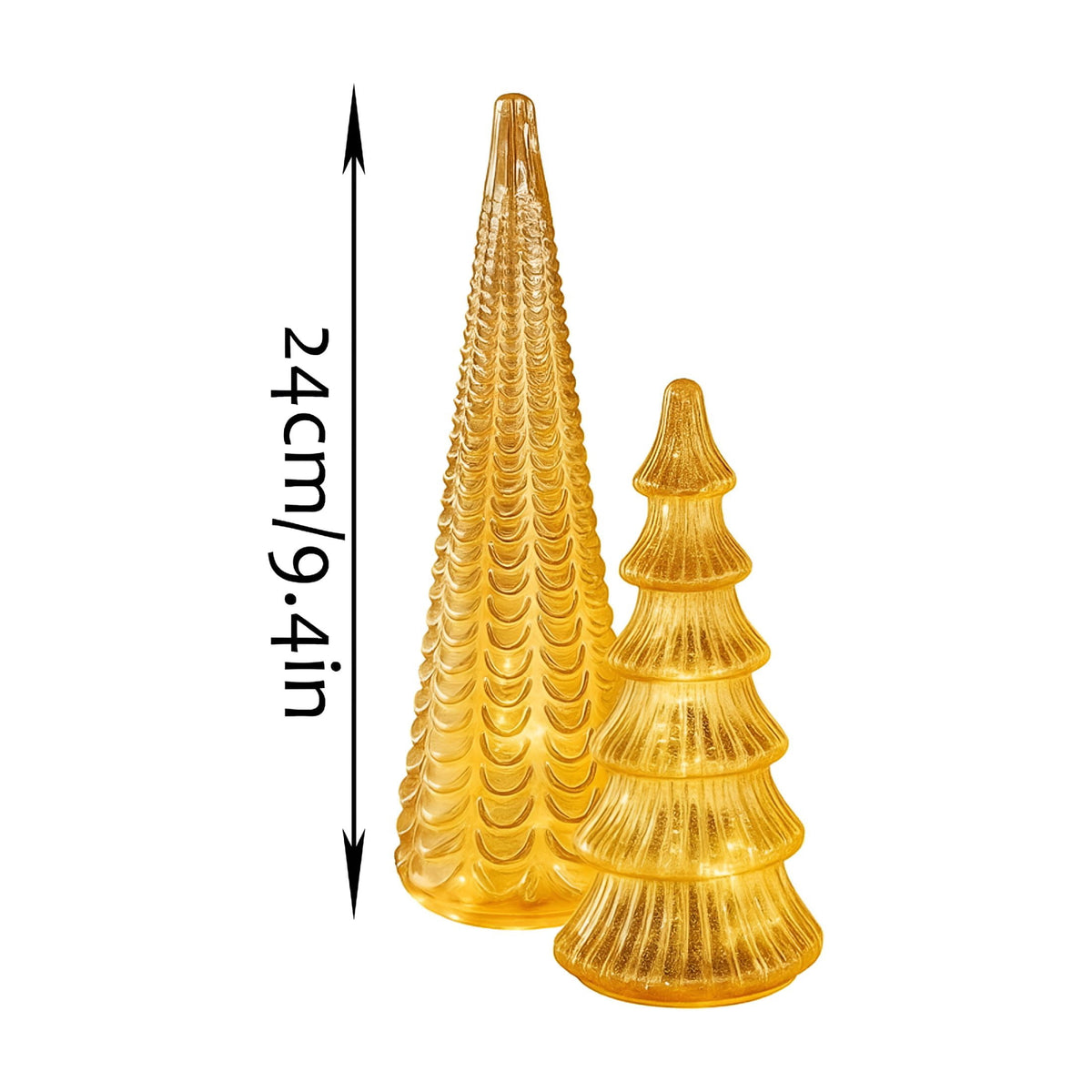 BESTSKY 2026 New Mercury Glass Christmas Tree with Led Lights,5Pcs Illuminated Mercury Glass Trees,Battery Operated,Mercury Glass Christmas Tree Set for Xmas Home Party Centerpiece Mantel Gift 5 Pcs