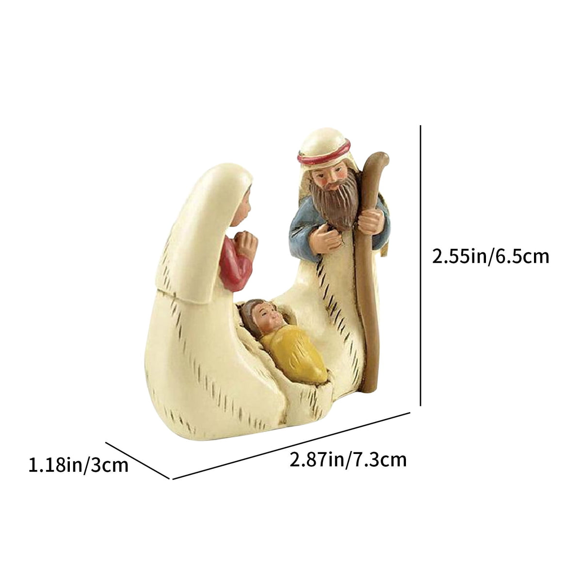 BINGTAOHU Nativity Sets & Figures Christmas Nativity Set Nativity Scene Christmas Village Set Christmas Resin Decoration Nativity Gold Wall Effect Holy Family Tabletop Decoration Gift