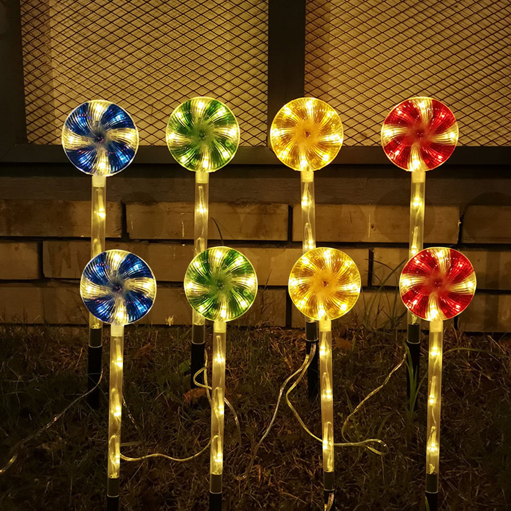 8pcs Outdoor Christmas Lights, 14.6in CXALSSY C9 LED Solar Christmas Lights near Me, Solar Outdoor Christmas Lights for House, IP65 Waterproof XMAS Candy Cane Decorations