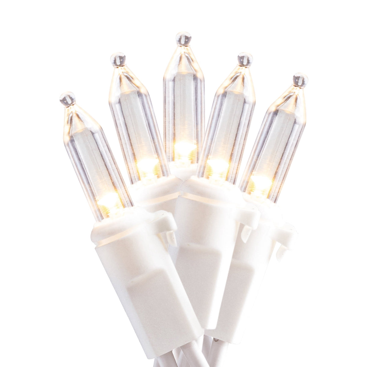 Indoor/Outdoor 300-Count LED Mini Christmas String Lights, Warm White, White Wire, 62.3', by Holiday Time