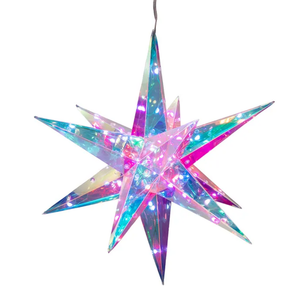 Kurt Adler 13.25-Inch 40-Light RGB Smart LED Holographic Starburst