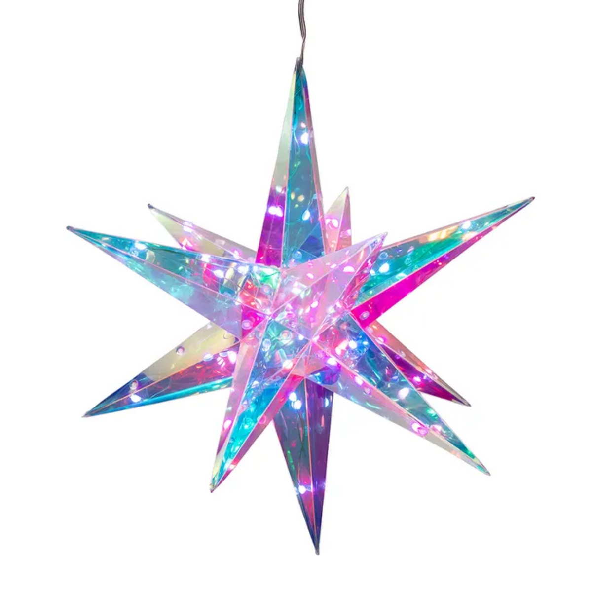 Kurt Adler 13.25-Inch 40-Light RGB Smart LED Holographic Starburst