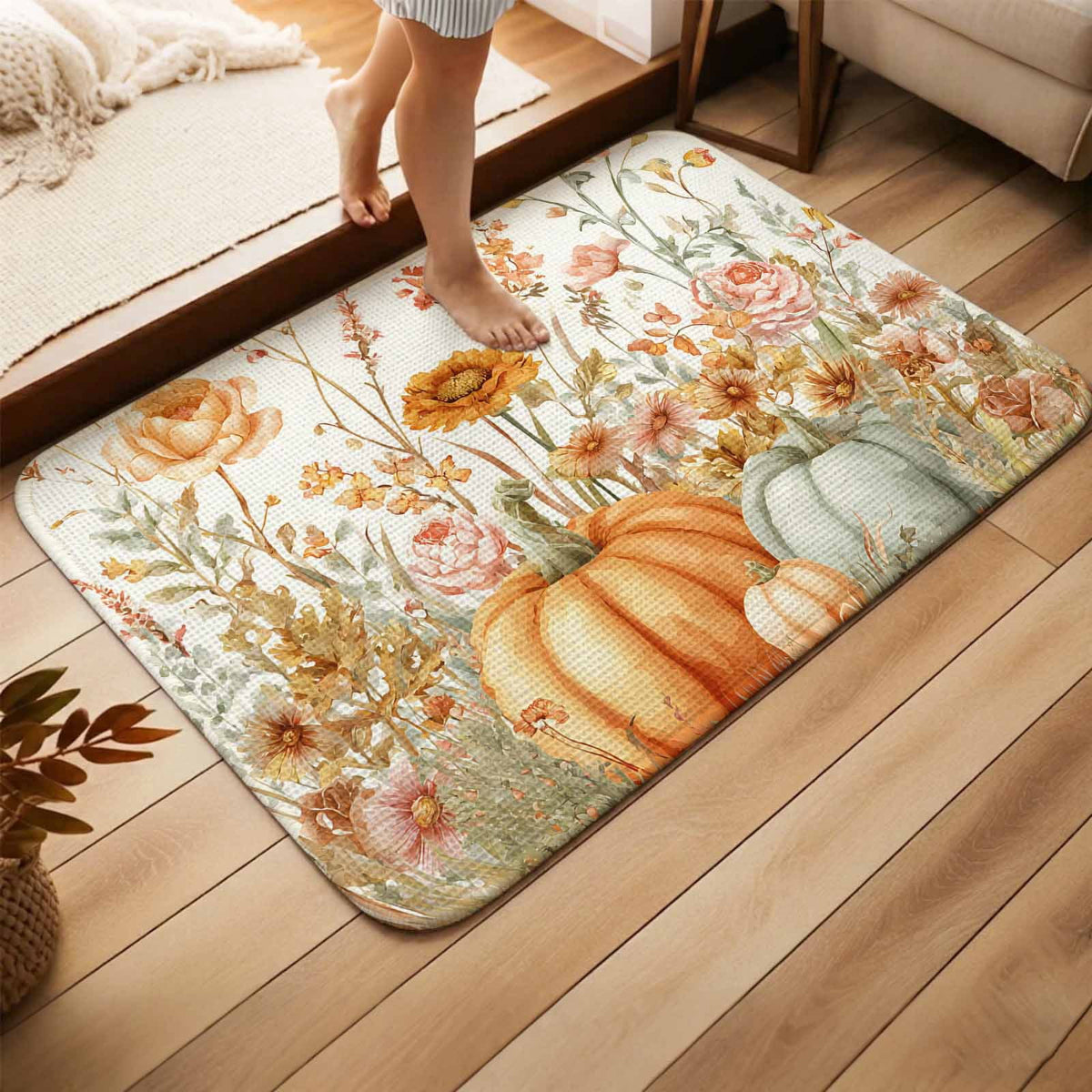 Hallway Runner Rug 31.5"x78.7",Christmas Gnomes Absorbent Non Slip Indoor Outdoor Carpet,Red Joy Pine Branches Cardinal Birds Low Profile Runner Rugs for Corridor Kitchen Laundry Room Entryway