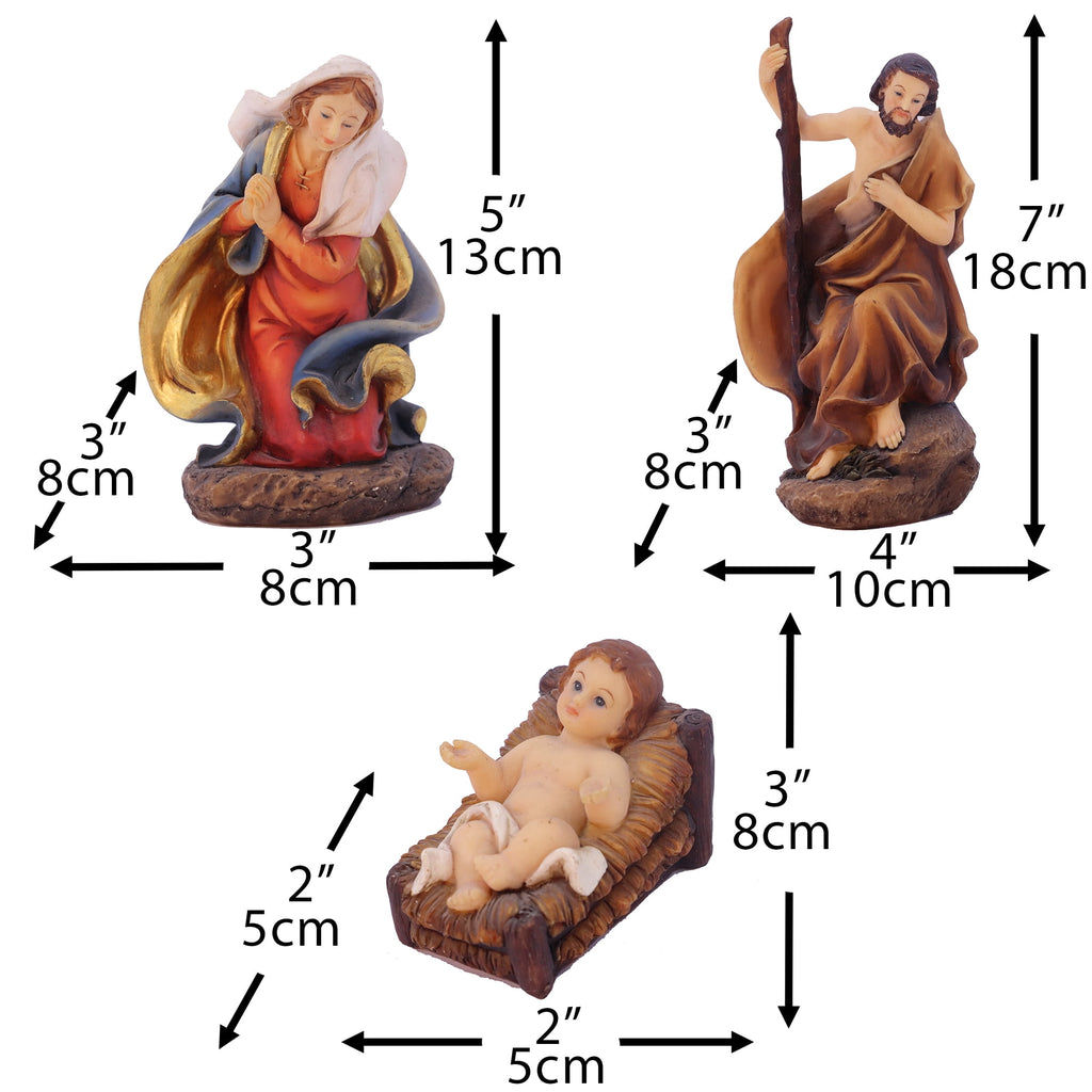 Nativity Set Scene Christmas Ornament Indoor Gift 11 Piece 8''