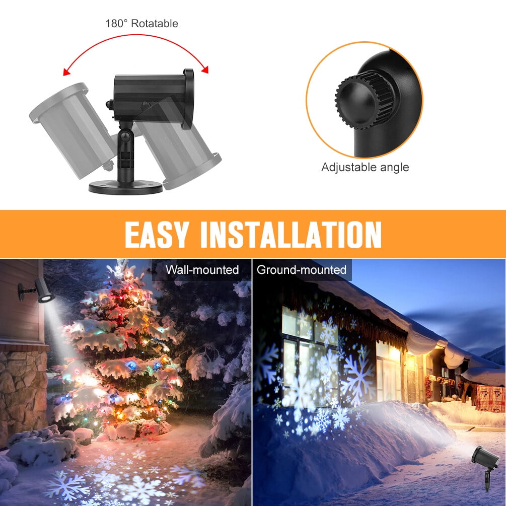 Valentines Projector Light - 180° Rotation Snow Projector Lamp Indoor Outdoor Holiday Lights Waterproof LED Light for Wedding Home Party Garden Landscape Wall Decorations