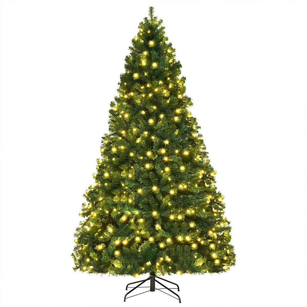 DAYBETTER 6ft Christmas Tree Artificial, Pre-lit with 250 LED Warm White Lights, 800 Branch Tips, Foldable Sturdy Metal Stand for Festival Home, Office Decor, Indoor and Outdoor