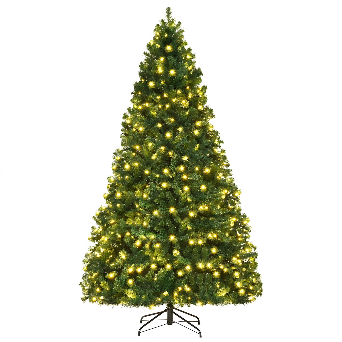 DAYBETTER 6ft Christmas Tree Artificial, Pre-lit with 250 LED Warm White Lights, 800 Branch Tips, Foldable Sturdy Metal Stand for Festival Home, Office Decor, Indoor and Outdoor