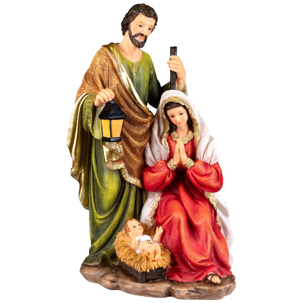 Northlight Joseph, Mary and Baby Jesus Holy Family Nativity Scene Christmas Decoration - 9"
