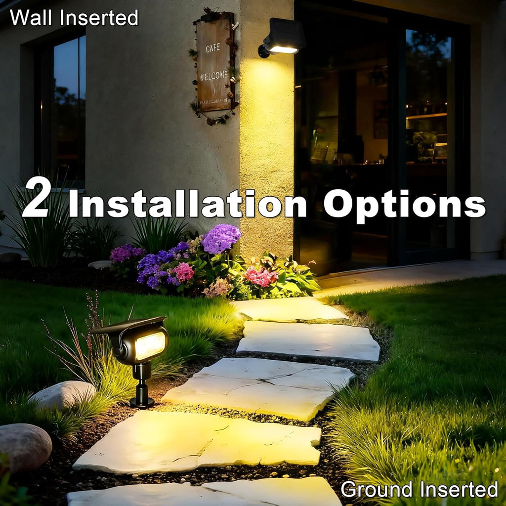 Indmird 1 pack Solar Path Lights, IP67 Waterproof for Garden Pathway Walkway Yard Lawn Decorative Landscape Lighting(Warm)