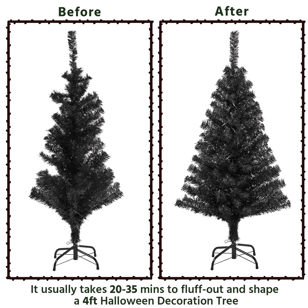 Alden Design 4ft Pre-lit Artificial Christmas Tree with 70 Incandescent Lights, Pink