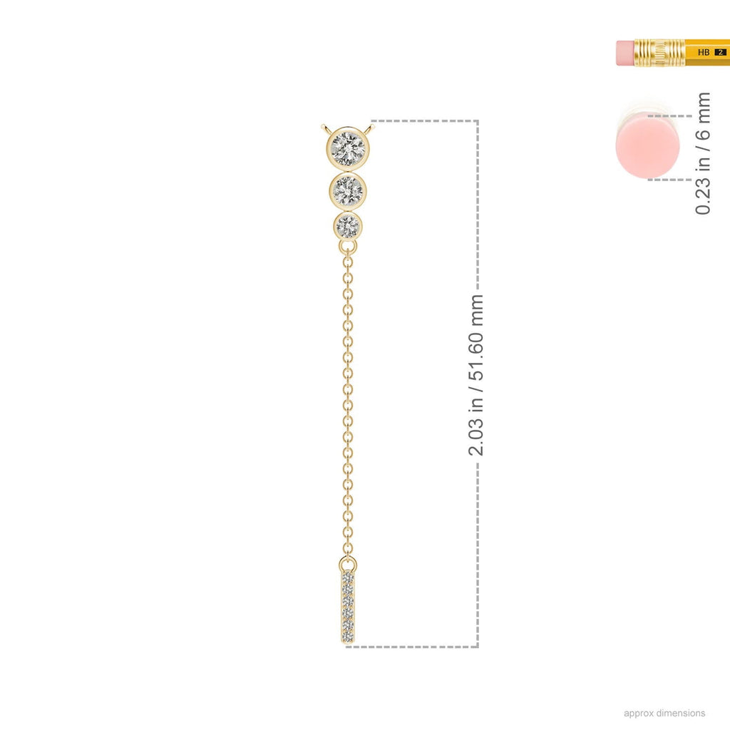 Angara Necklace - Natural Diamond Lariat Necklace in 14K Yellow Gold for Women | April Birthstone Jewelry, Birthday, Anniversary, Christmas, Jewelry Gift for Women