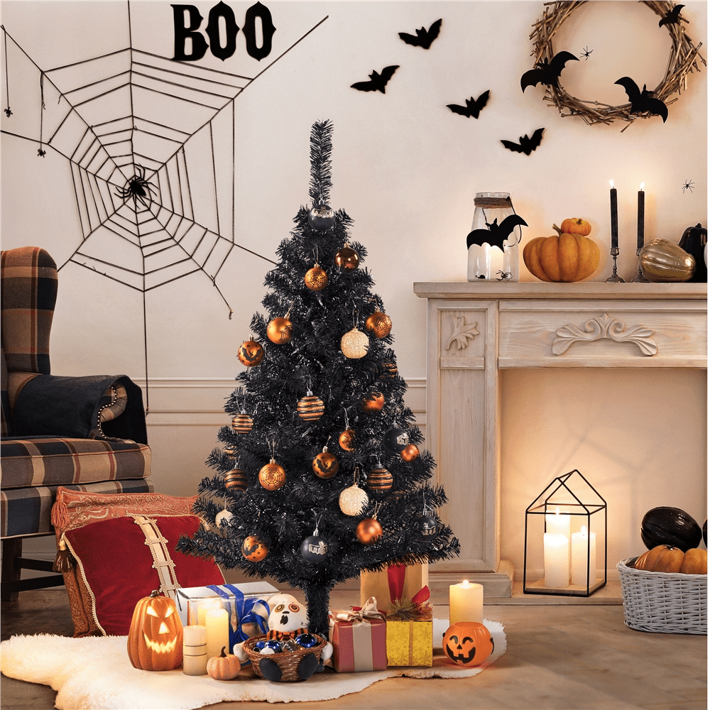 Alden Design 4ft Pre-lit Artificial Christmas Tree with 70 Incandescent Lights, Pink