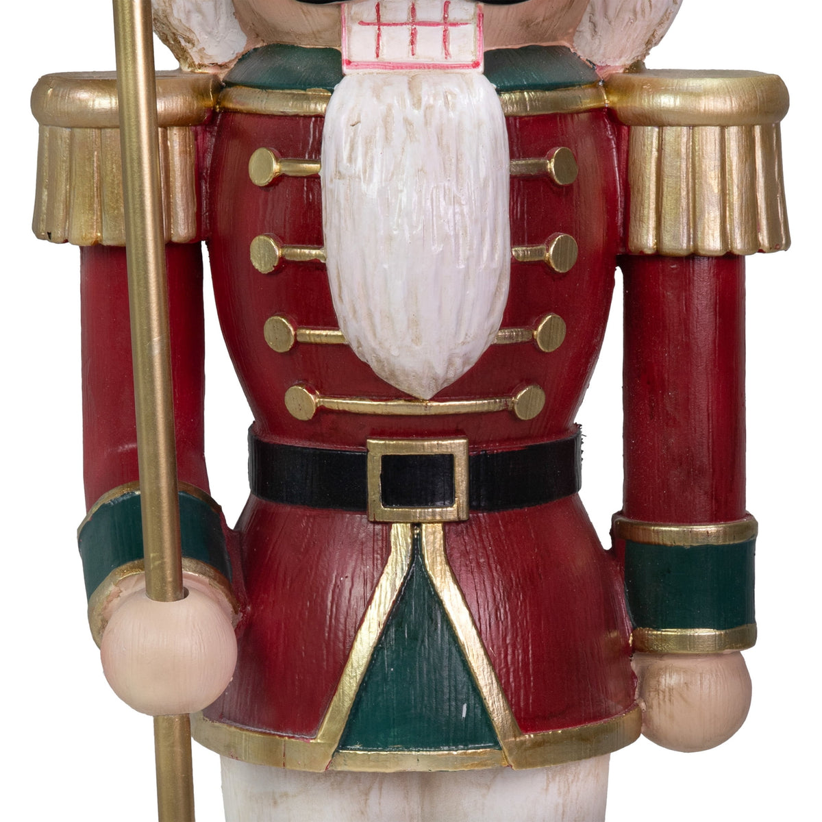 Sunnydaze Green Polyresin Gregor the Rustic Nutcracker Christmas Statue, 33"