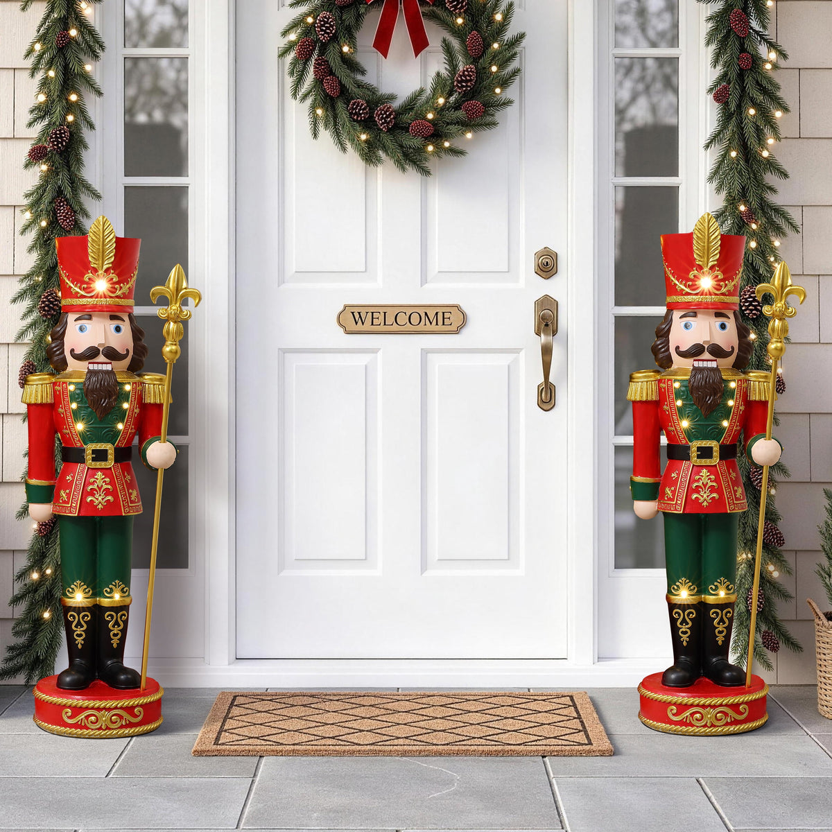 Haven Crest 3.7FT Traditional Nutcracker Soldier in Red with Lights