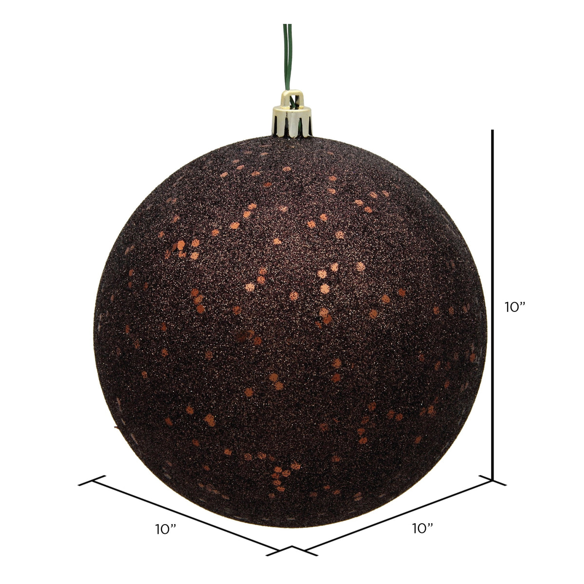 Vickerman 10" Sea Foam Candy Ball Ornament