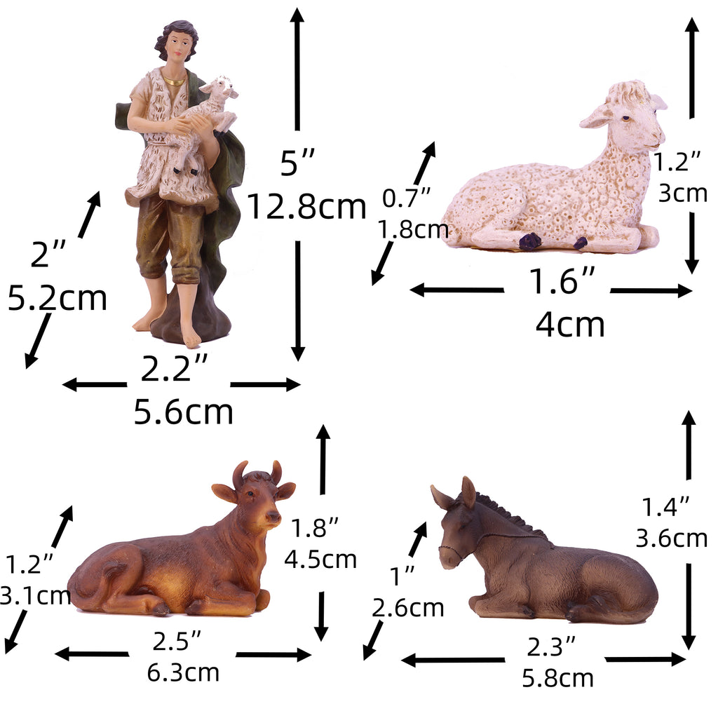 Nativity Set Nativity Scene Holidays Decoration Christmas Stable Birthday Gift 11 Piece 12''