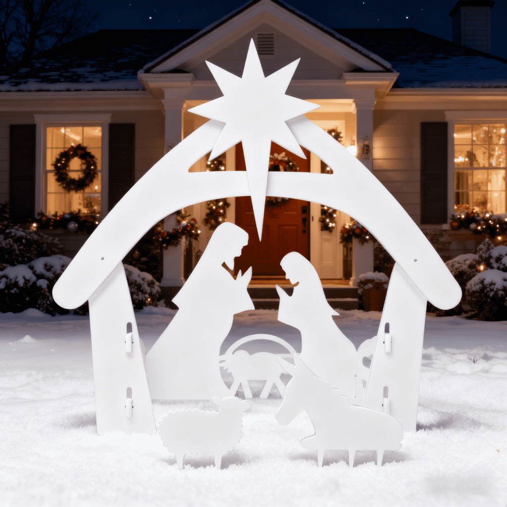 Ktaxon Christmas Outdoor Nativity Scene Large Holy Family Christmas Decorations for Front Yard and Church