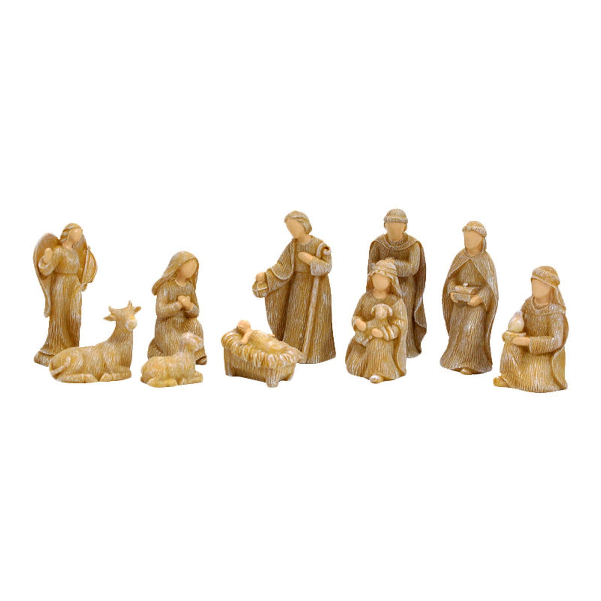 RKZDSR Religious Nativity Set - 10PCS Resin Ornaments for Home Decoration, Jesus Manger Scene