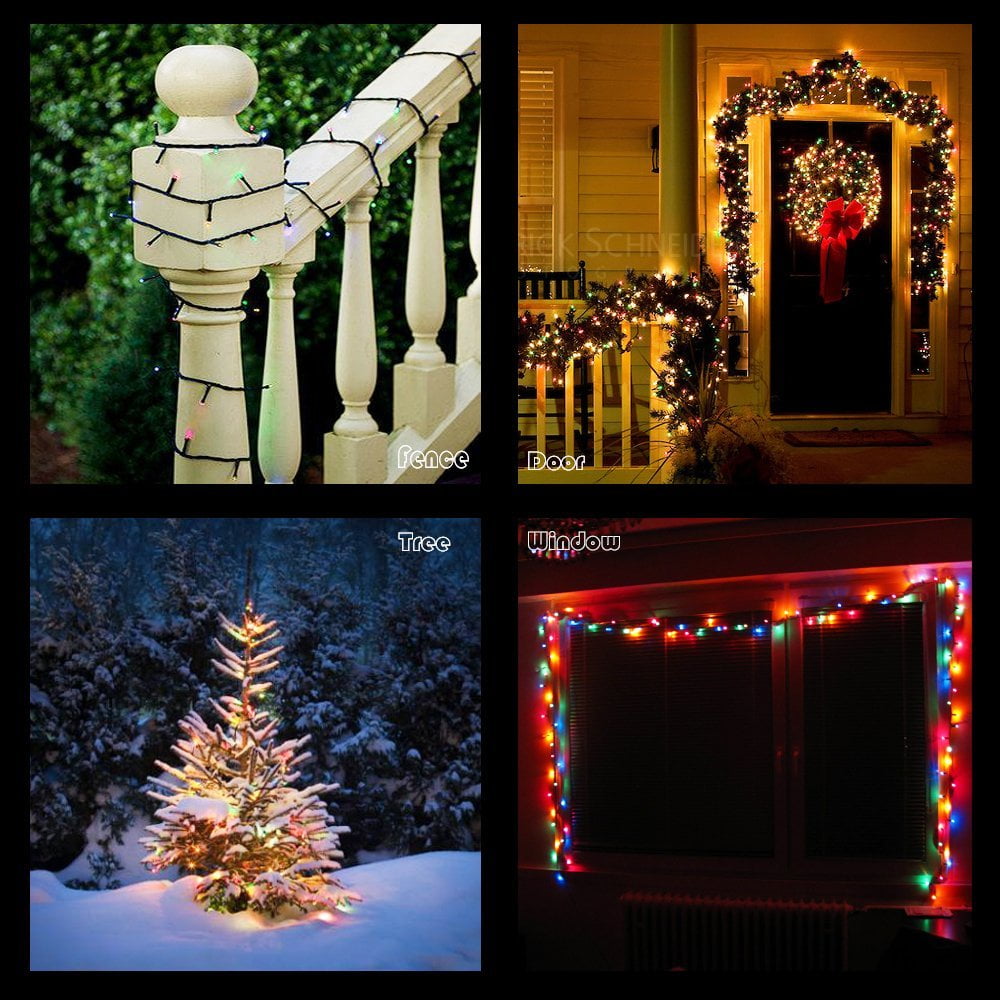 Somnr Christmas Lights Solar String Lights 72ft 200 LED Fairy Lights 8 Modes Ambiance Lighting for Outdoor Patio Lawn Landscape Garden Home Wedding (MultiColor)