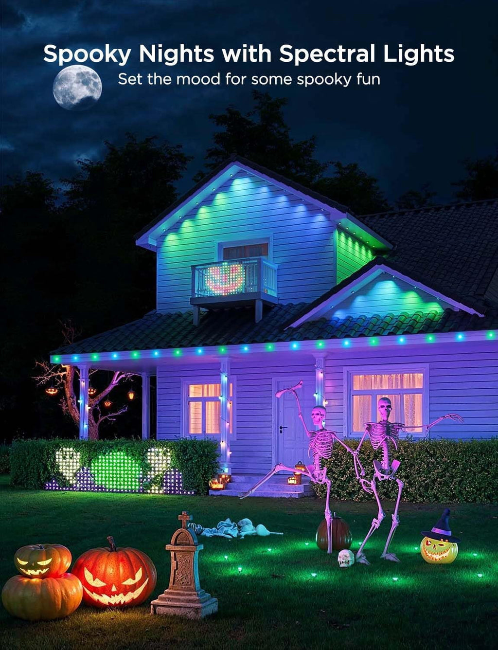 Govee Permanent Outdoor Light 2 (Elite), RGBICW 16 Million Colors Outside Lights with 100 preset modes,IP67 Waterproof,Holiday Decorations For Christmas,Google,Alexa Support,100ft,Black