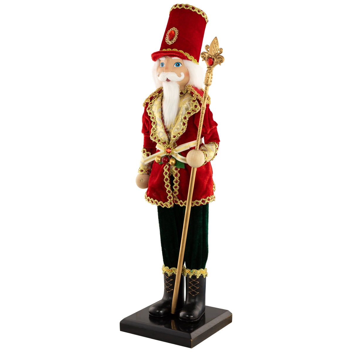 Northlight Jeweled Nutcracker with Scepter Christmas Figure - 22"