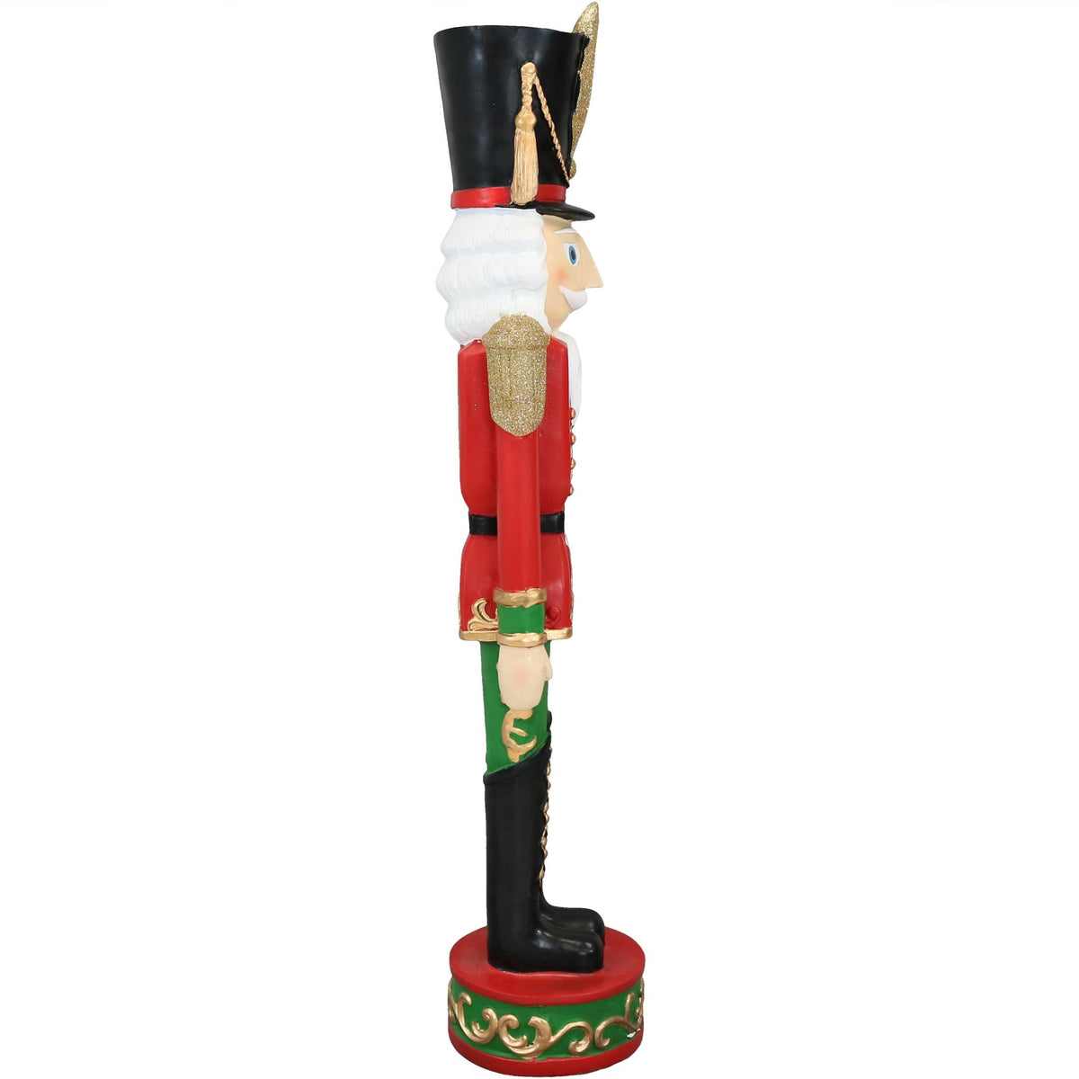 Sunnydaze Polyresin Kristoff the Christmas Nutcracker Statue, 37", 2-Count, Red & Green