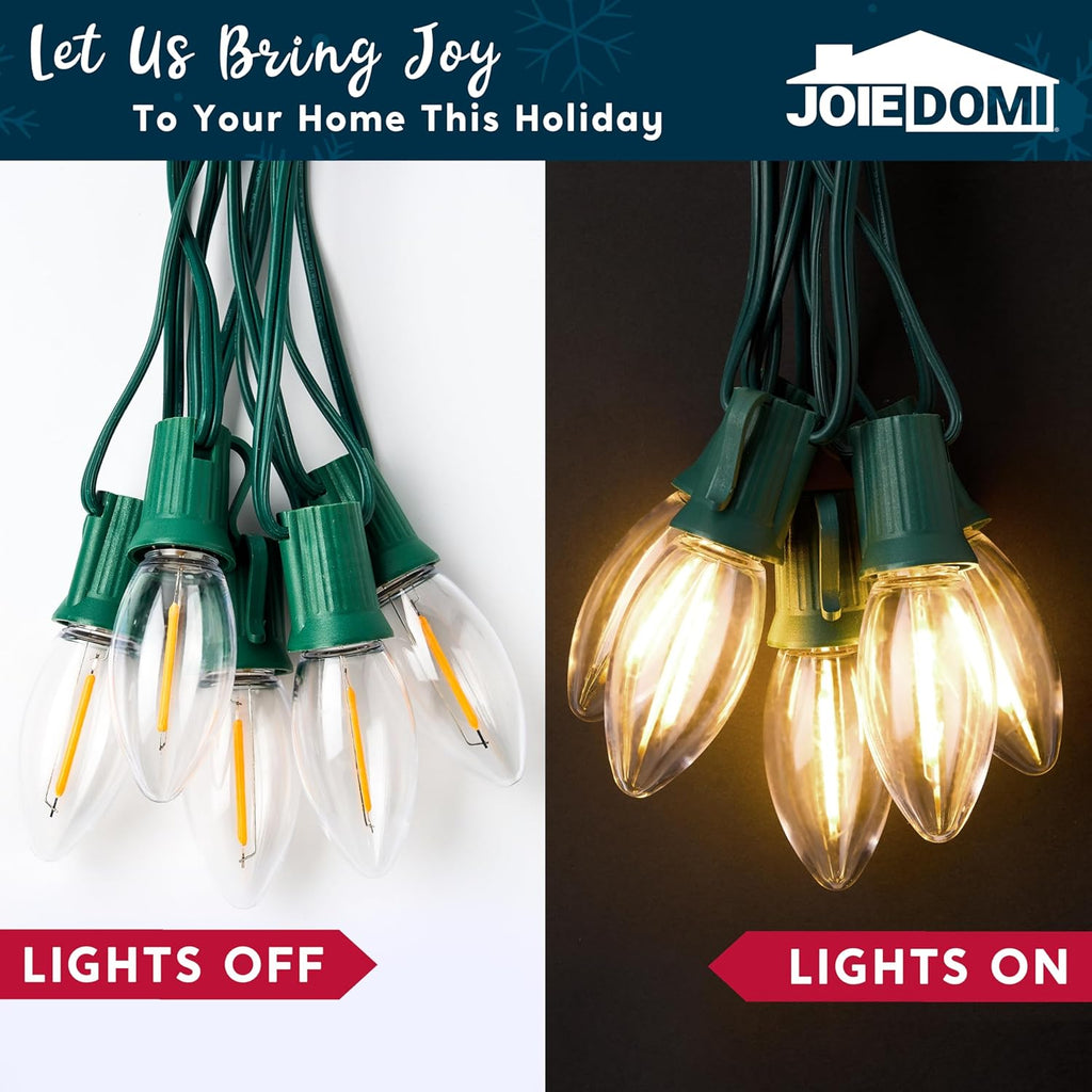Joyfy Christmas Pathway Lights Outdoor,30.75 FT 24 Walkway Lights with Marker Stakes,Outdoor Christmas Lights for House Warm White Christmas Decorations