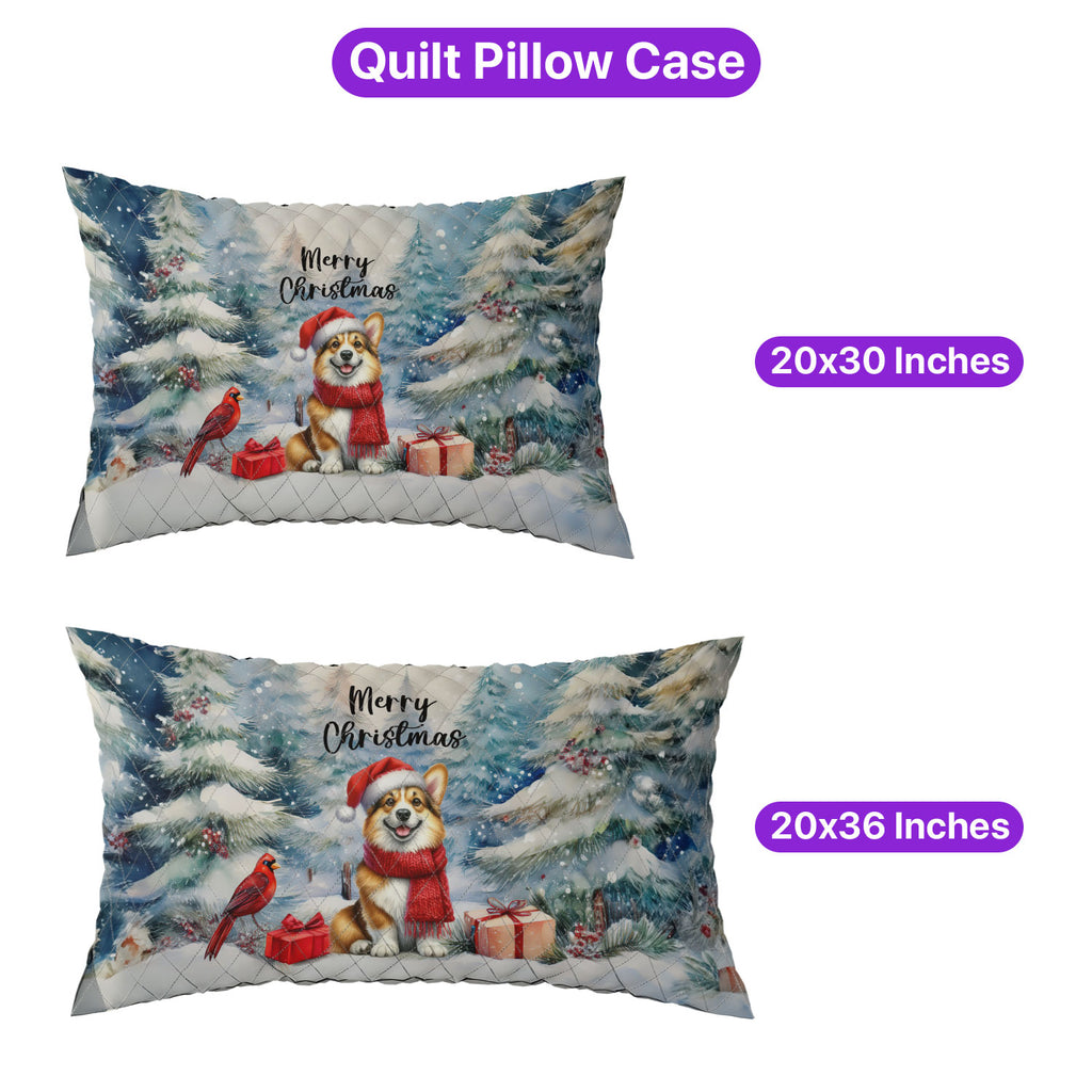 Merry Christmas French Bulldog Enjoys Woofmas Winter Xmas Holiday Quilt Bedding Set Dog Lover Gifts 1 Blanket Bed Cover 2 Pillowcases - 02022