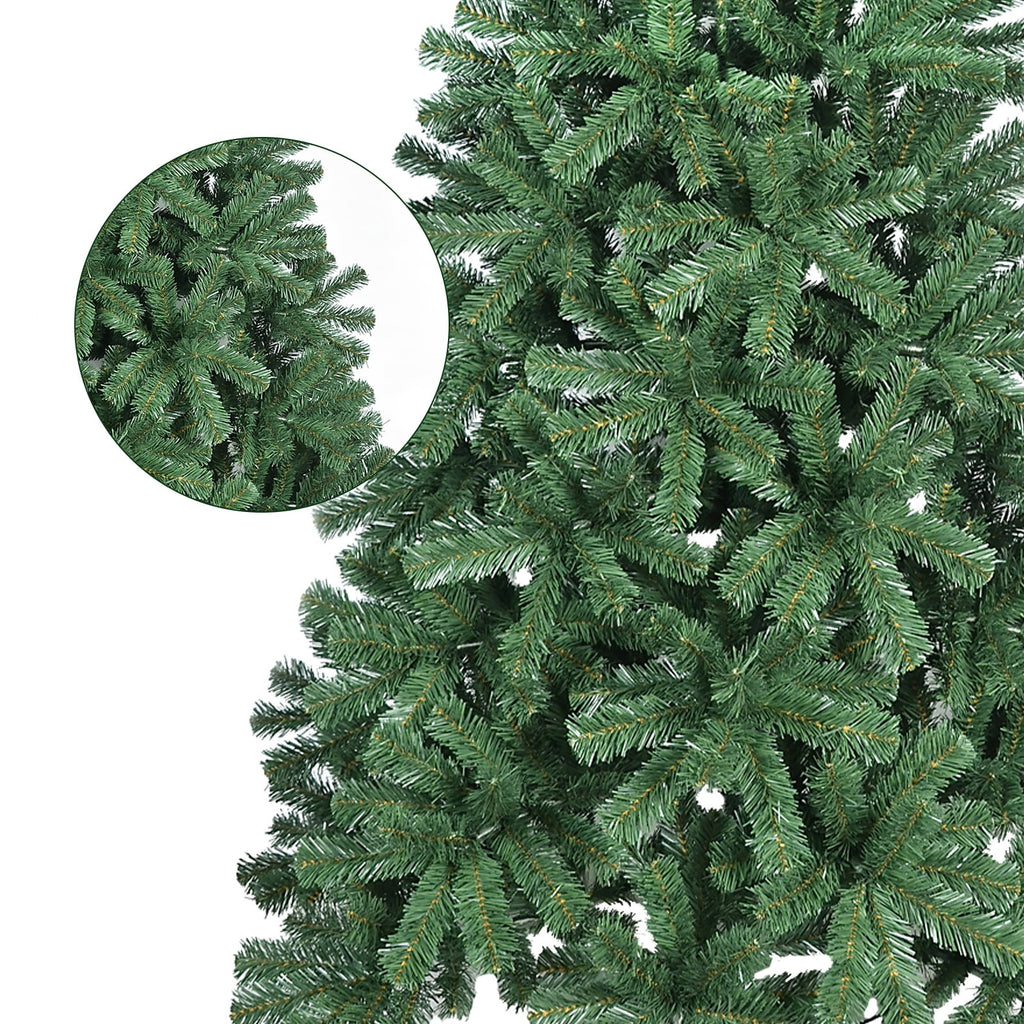 Makeatree 5ft Pre-lit Christmas Tree with 250 LED Lights, Aspen Fir, Layered & Sparse Design, Hinged Artificial Green Christmas Tree with PE&PVC Branch Tips, Fake Xmas Tree Indoor