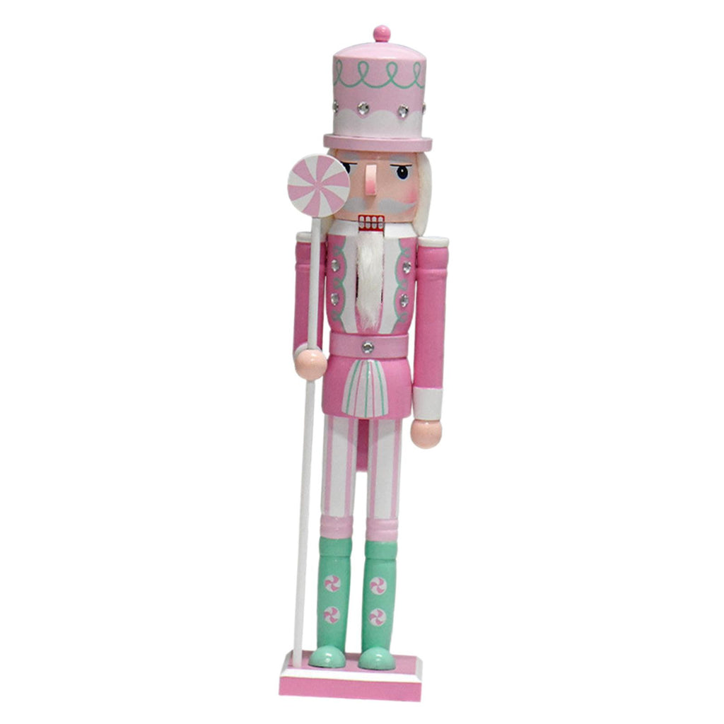 QSTDGVPW Nutcracker Figurine Christmas Decorations Desk Ornament Crafts Table Centerpiece Pink