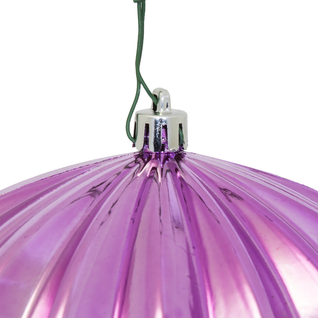 Vickerman 5.7" Burnished Orange Matte Onion Christmas Ornament, UV treated, Set of 3