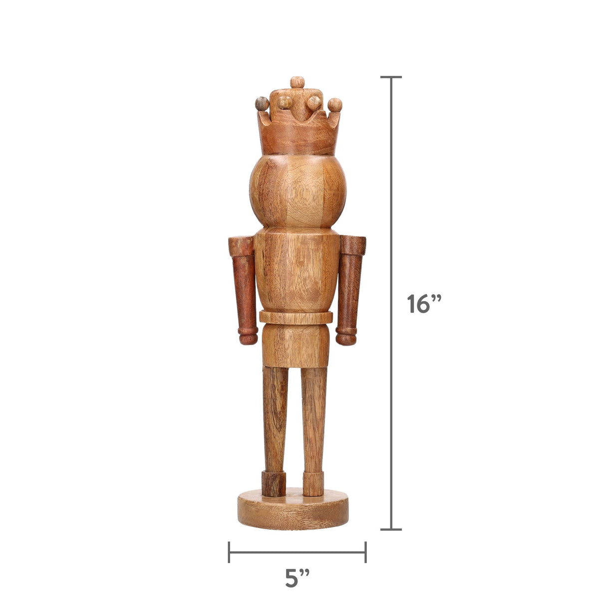 Wood Nutcracker Christmas Decoration, 16 inch