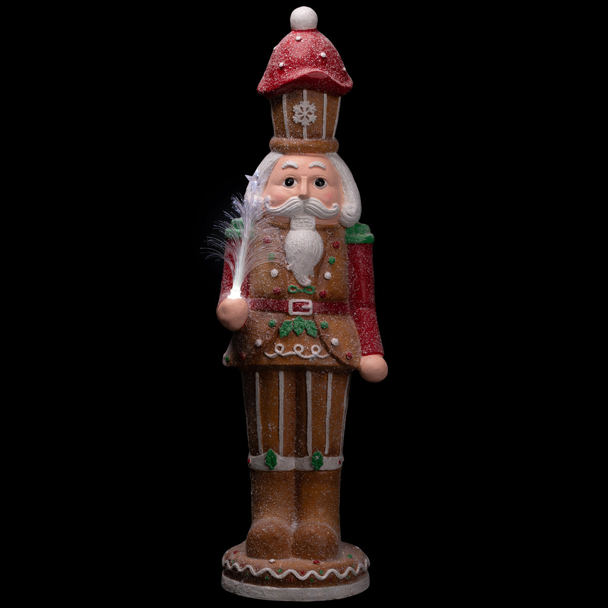 Northlight LED Lighted Gingerbread Christmas Nutcracker - 29" - Brown and Red