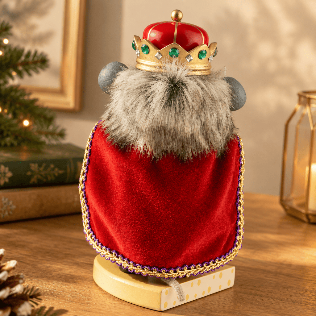 7 Inch Mouse King Traditional Wooden Nutcracker Festive Christmas Decor