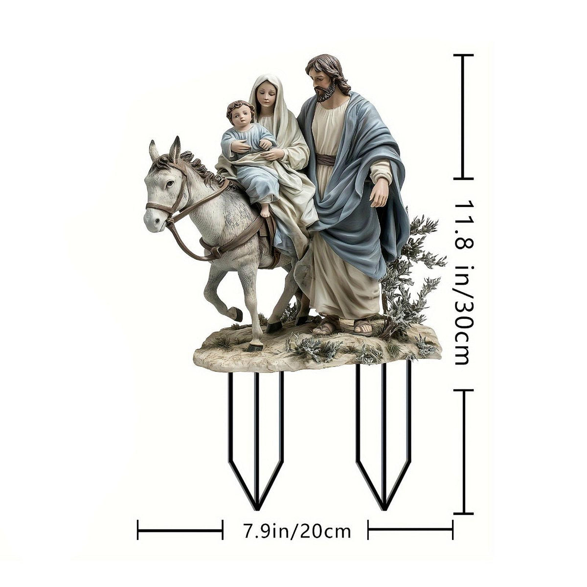 yotijay Holy Family Nativity Scene Christmas Decoration Ornament Stakes Outside Backyard