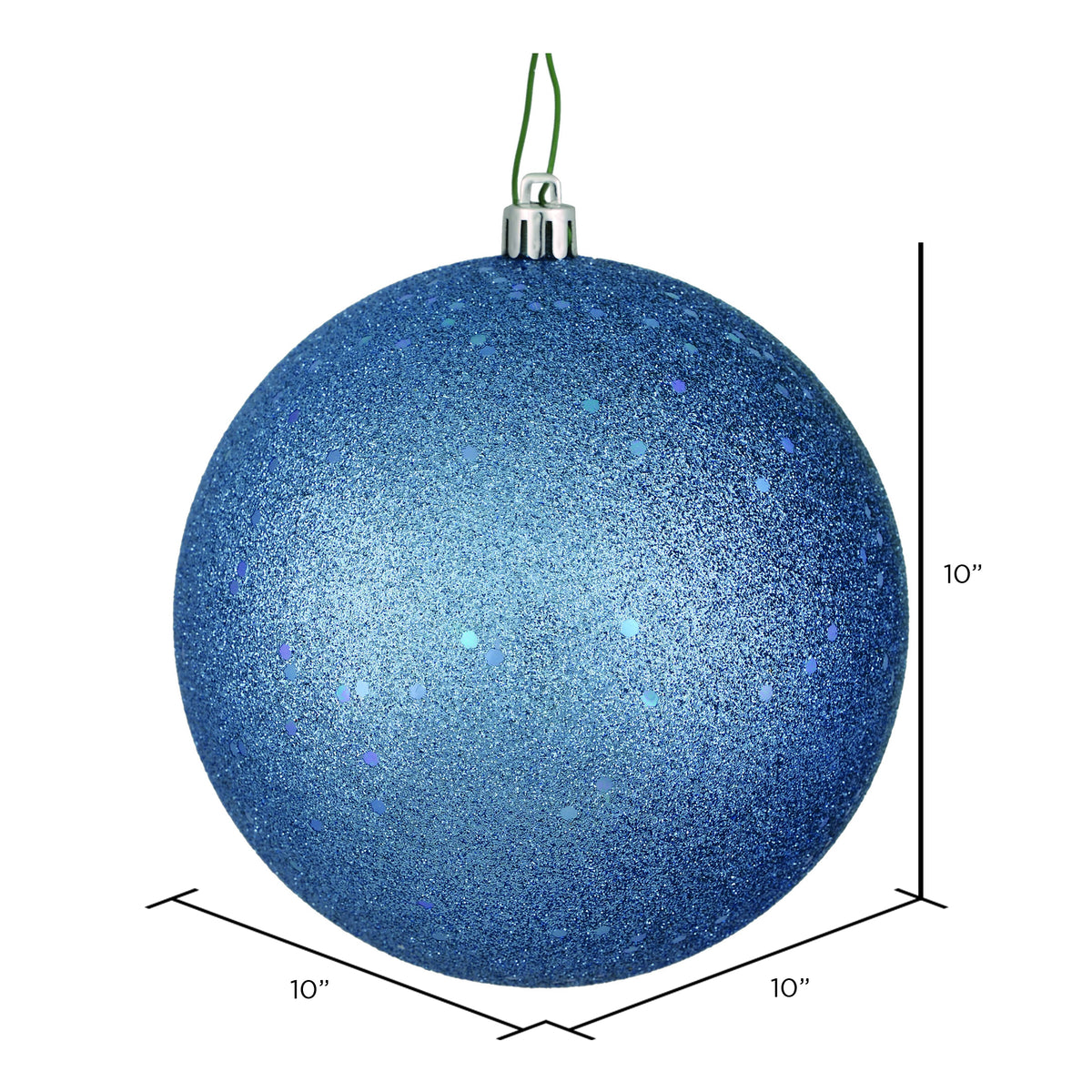 Vickerman 10" Sea Foam Candy Ball Ornament
