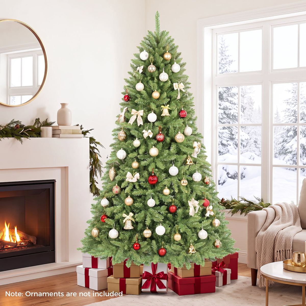Costway 4 ft Artificial Christmas Tree with 559 Lush PVC Branch Tips & Folding Metal Stand