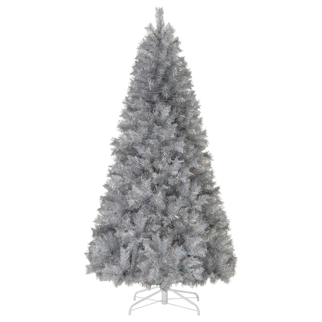 Costway 7 FT Christmas Tree Artificial Xmas Tree with 807 Branch Tips 400 LED Lights