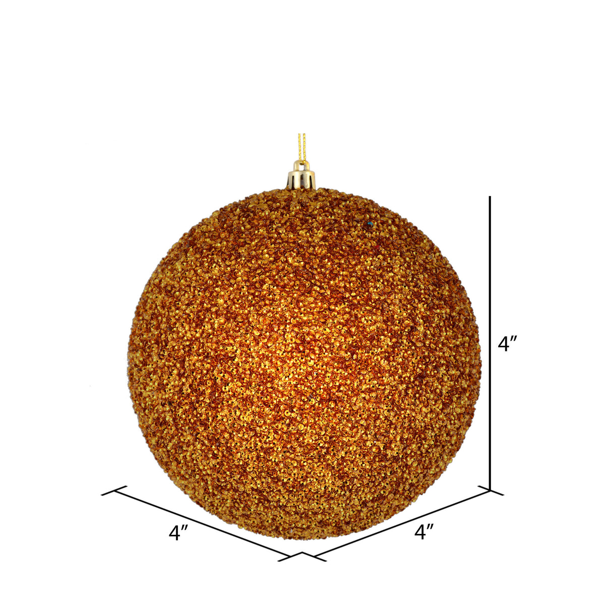 Vickerman 6" Turquoise Beaded Ball Ornament, 4 per Bag