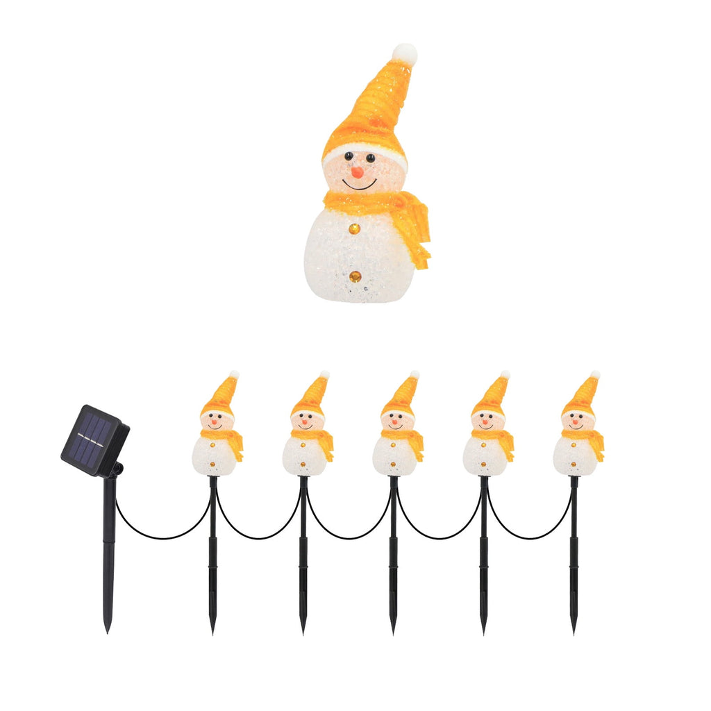 5pcs 17.3in Outdoor Christmas Lights, CXALSSY C9 LED Solar Christmas Lights near Me, Solar Outdoor Christmas Lights for House, IP65 Waterproof XMAS Snowman Decorations