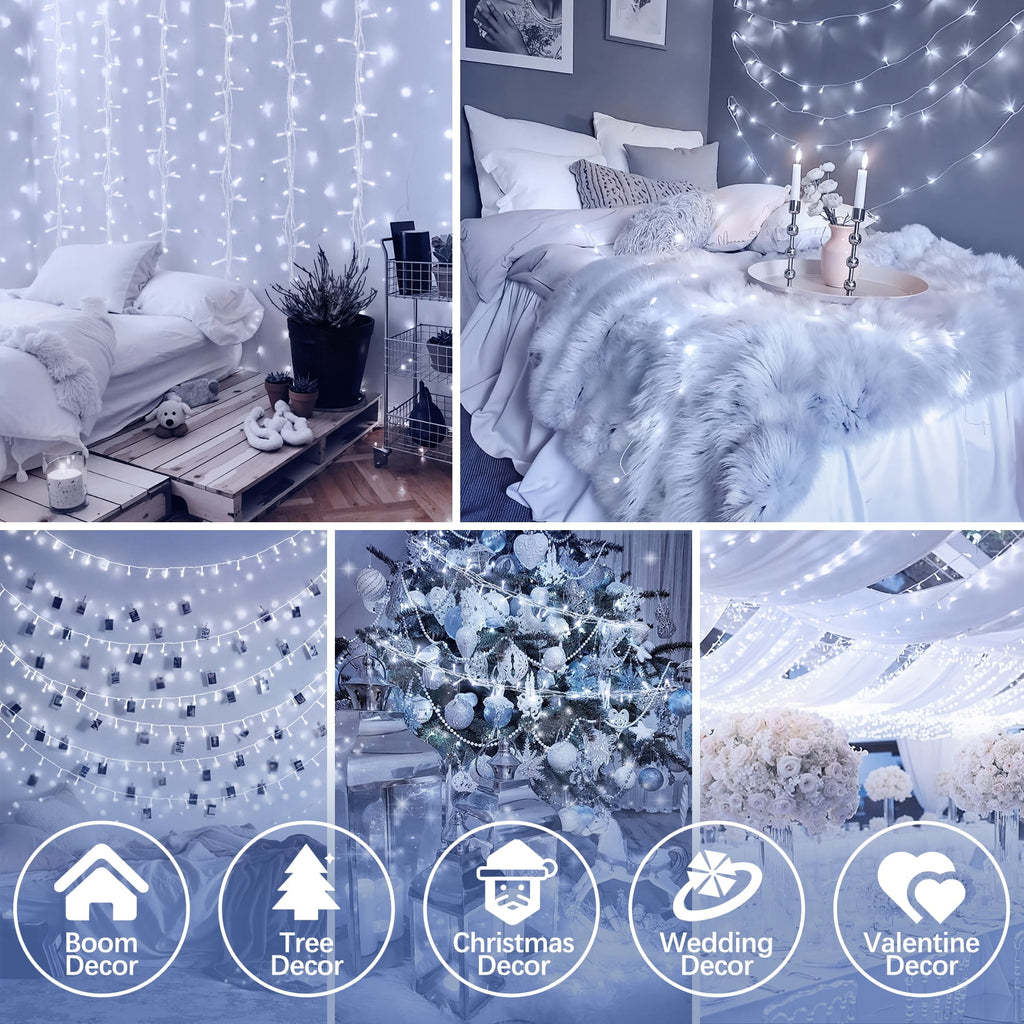 Scidweet Christmas String Lights, 196 FT 600 LED Twinkle Fairy Christmas Light with Remote for Indoor Outdoor Home Holiday Xmas Tree Decor, Warm Yellow