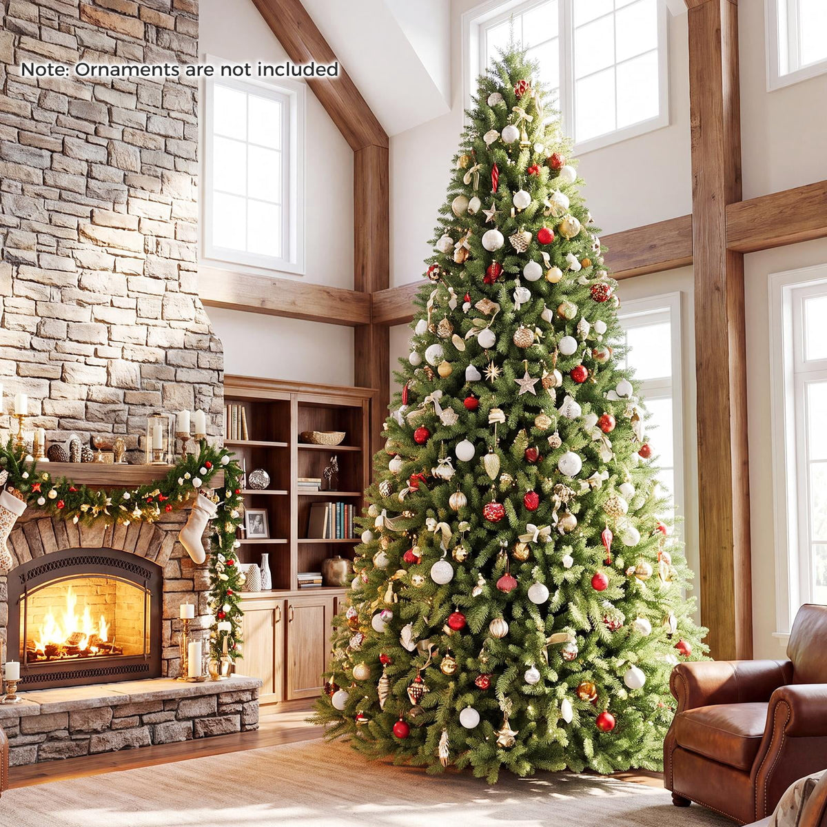 Costway 4 ft Artificial Christmas Tree with 559 Lush PVC Branch Tips & Folding Metal Stand