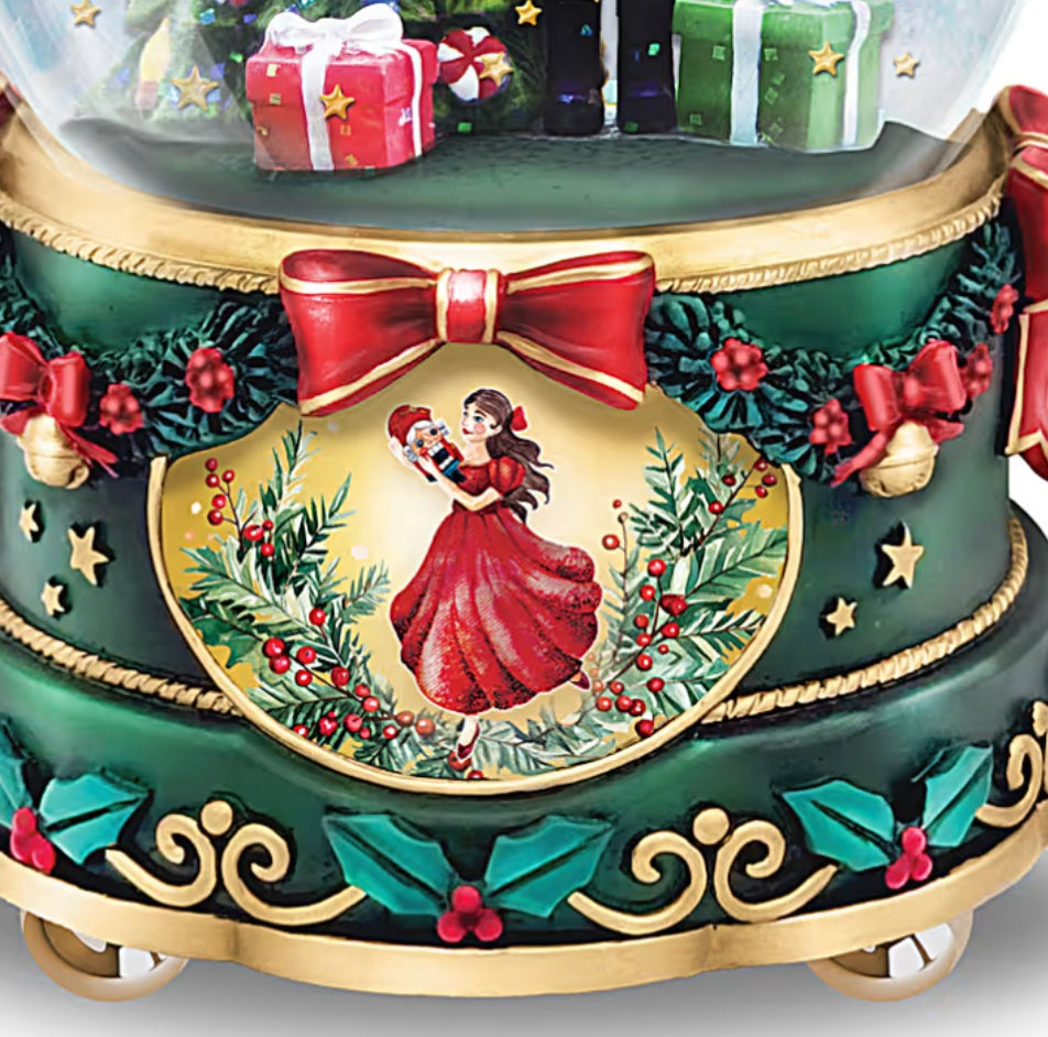 The Bradford Exchange Nutcracker Glitter Globe Collection Issue #1 Musical Christmas Glitter Globe With Art of Clara Handpainted & Handcrafted Holiday Decor 5.75-inches