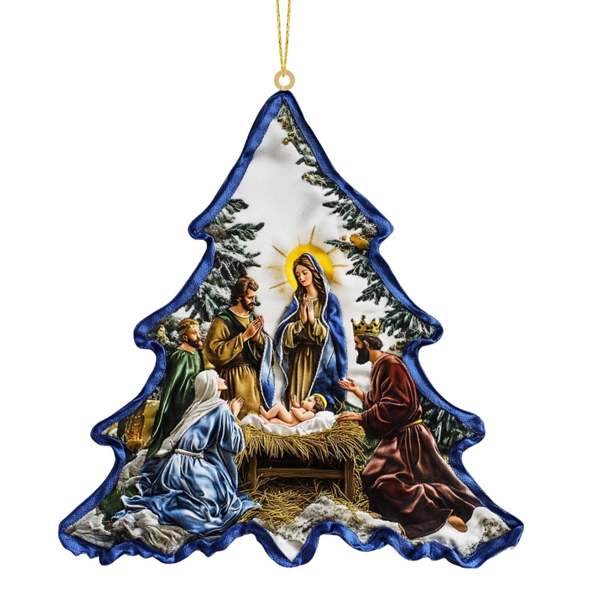 Xuniizn Nativity Ornaments, Christmas Nativity Scene Ornaments Acrylic Christmas Tree Decorations for Xmas Tree, Home, Office, Hanging Ornament, Religious Gifts, Party Decor, Christmas Decorations