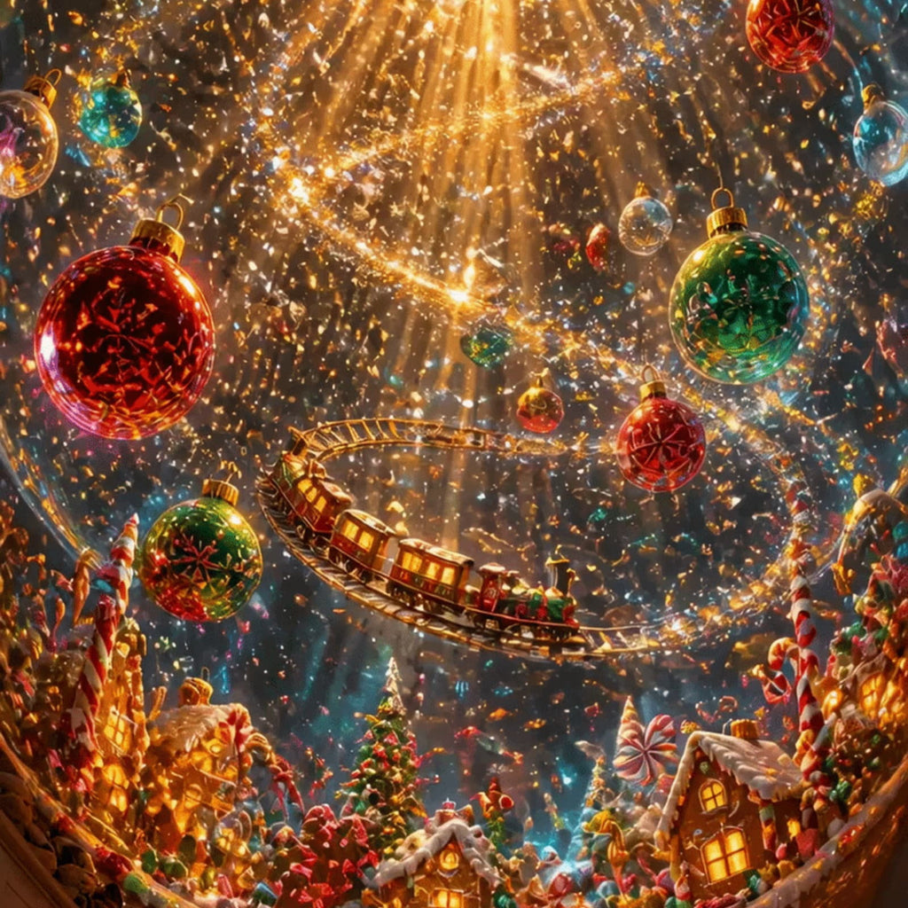 Magical Christmas Projection Night Light, USB Powered Holiday Projector with Festive Wall and Ceiling Effects for Bedroom, Living Room and Christmas Party Ambiance