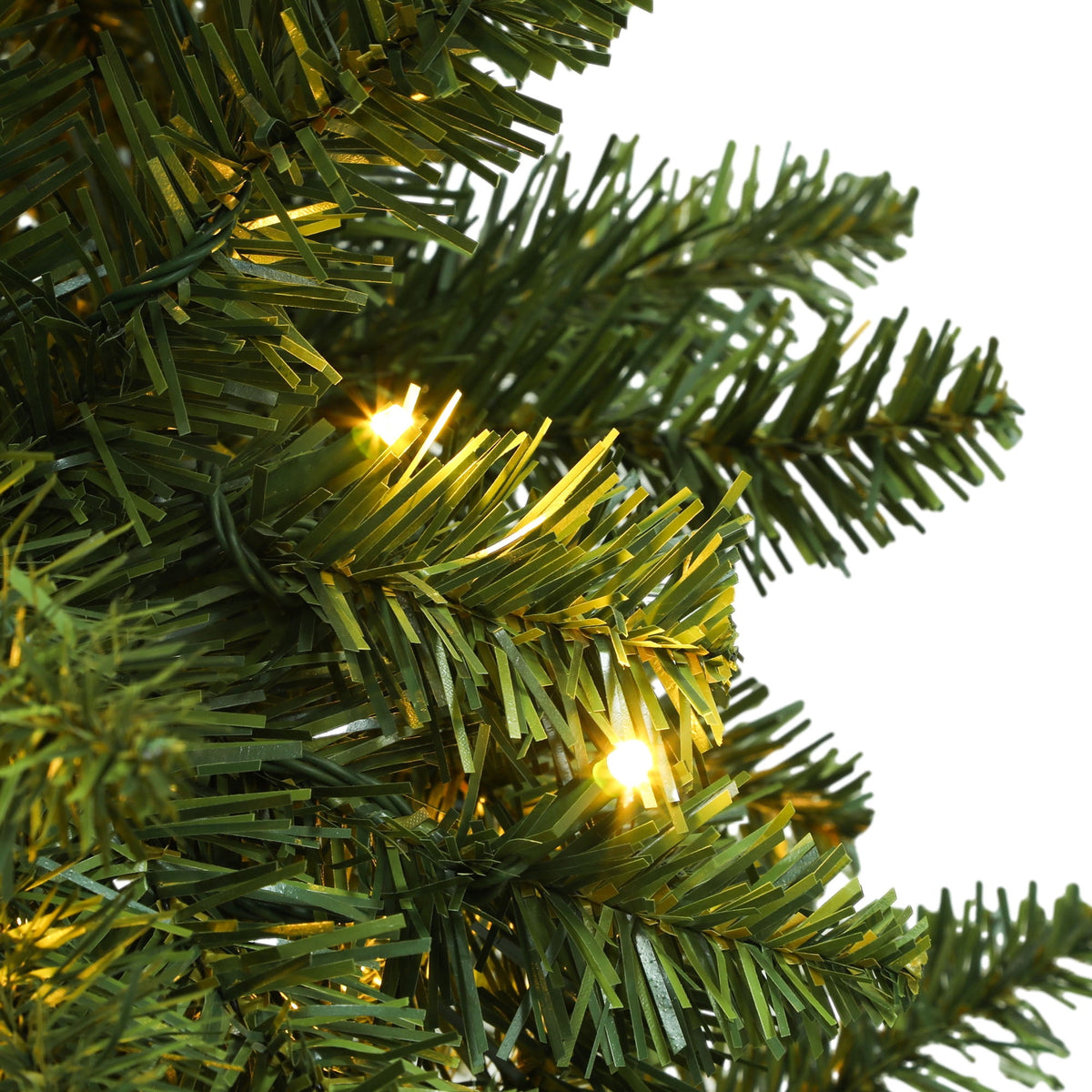 Uforic 7.5ft Pre-lit Artificial Pencil Christmas Tree with 1000 Branch Tips & 350 Lights, Remote Control, 11 Light Modes, Green