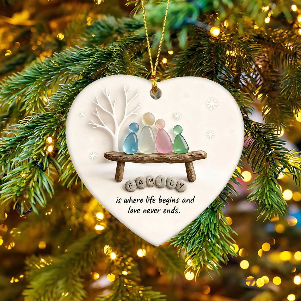 Lunxisen 1 Pcs Sea Glass Nativity: Jesus’ Birth Christmas Ornament,Coastal Inspired Sea Glass Nativity Ornament,Handmade Nativity Scene, with Shells and Starfish