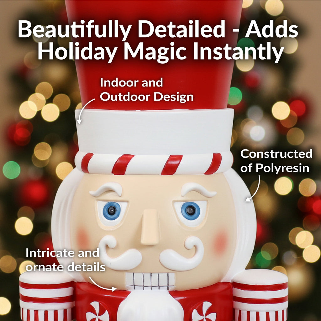 Sunnydaze Polyresin Alfonso the Noble Christmas Nutcracker Statue, 36"