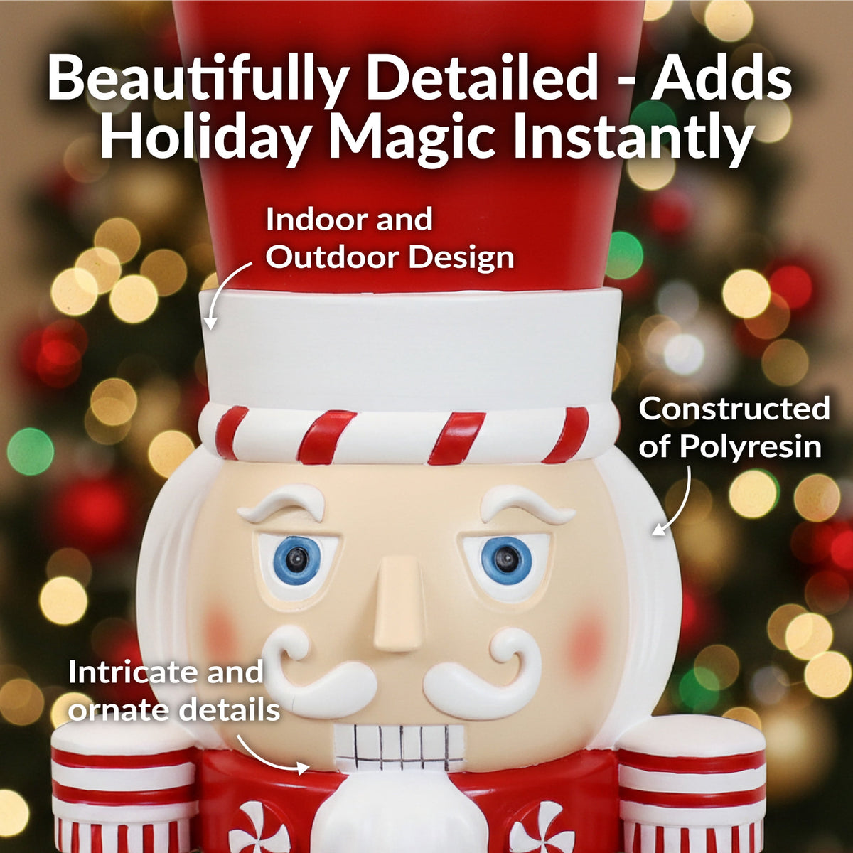 Sunnydaze Polyresin Alfonso the Noble Christmas Nutcracker Statue, 36"