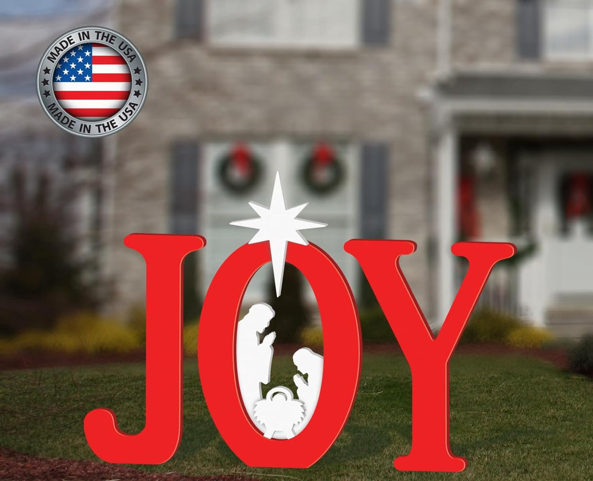 Frontyard Originals Outdoor Joy Nativity (Red)